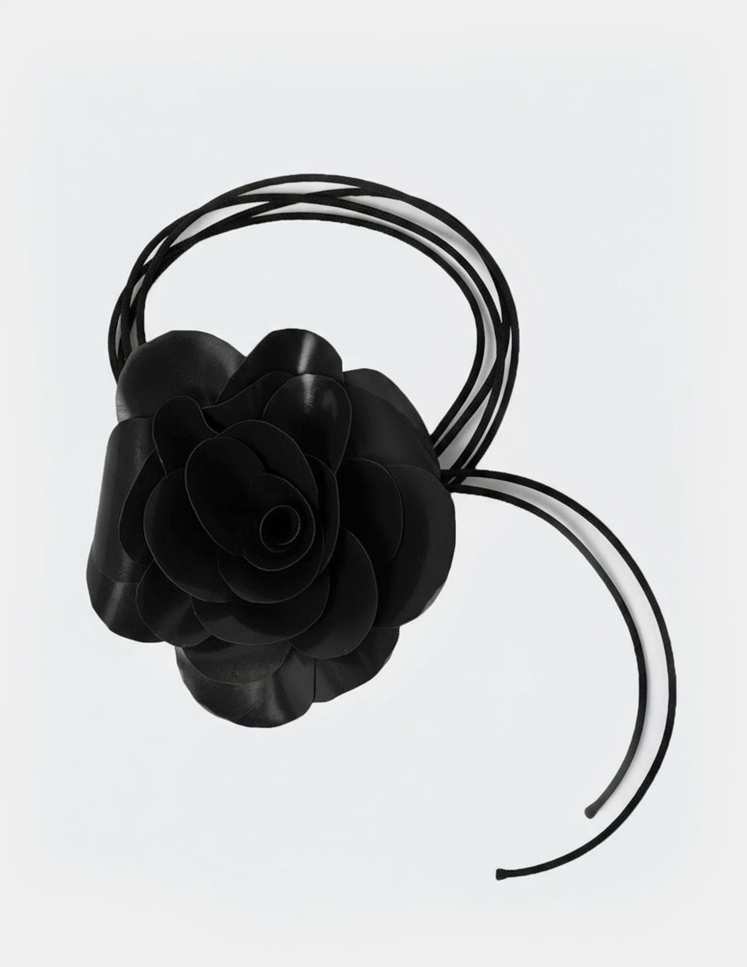 Latex Rose Choker - Black