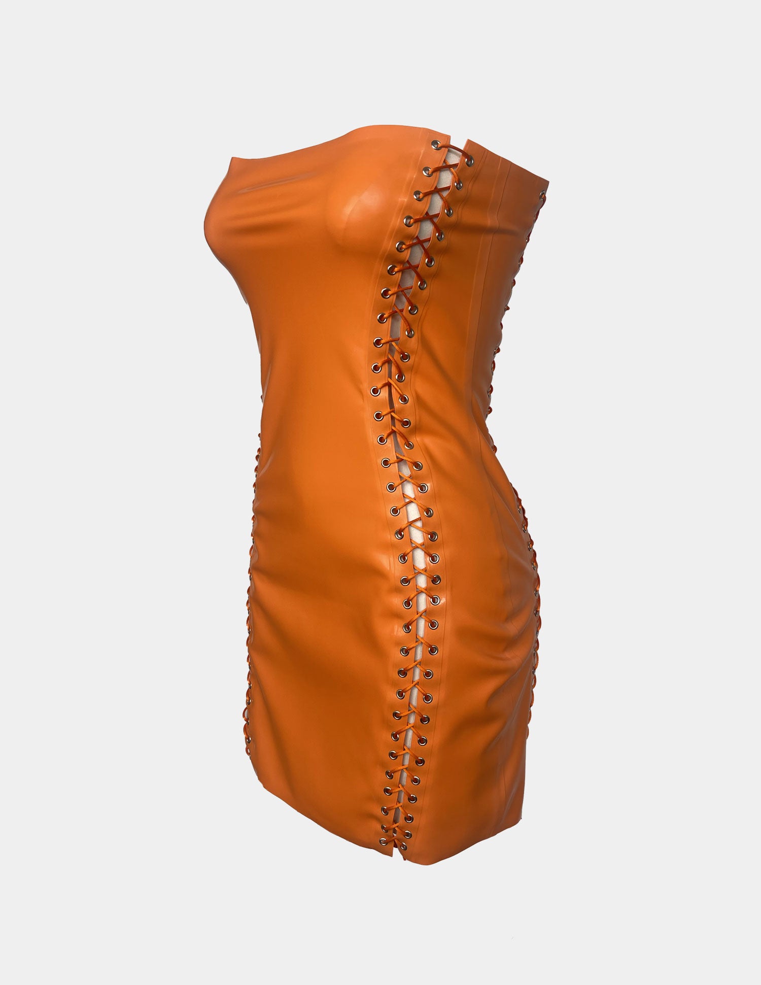 OLIVIA Abito con lacci - Arancione