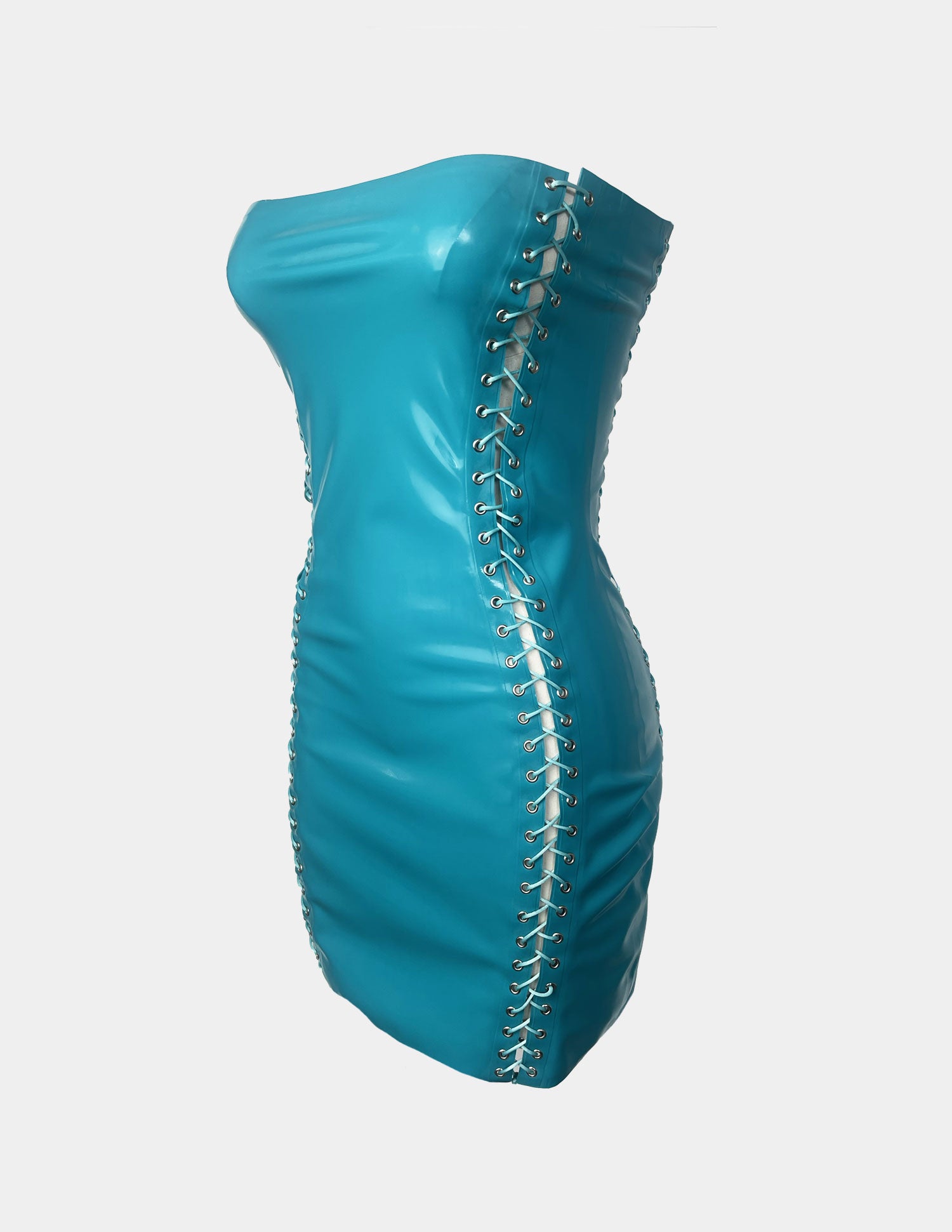 OLIVIA Abito con lacci - Turchese