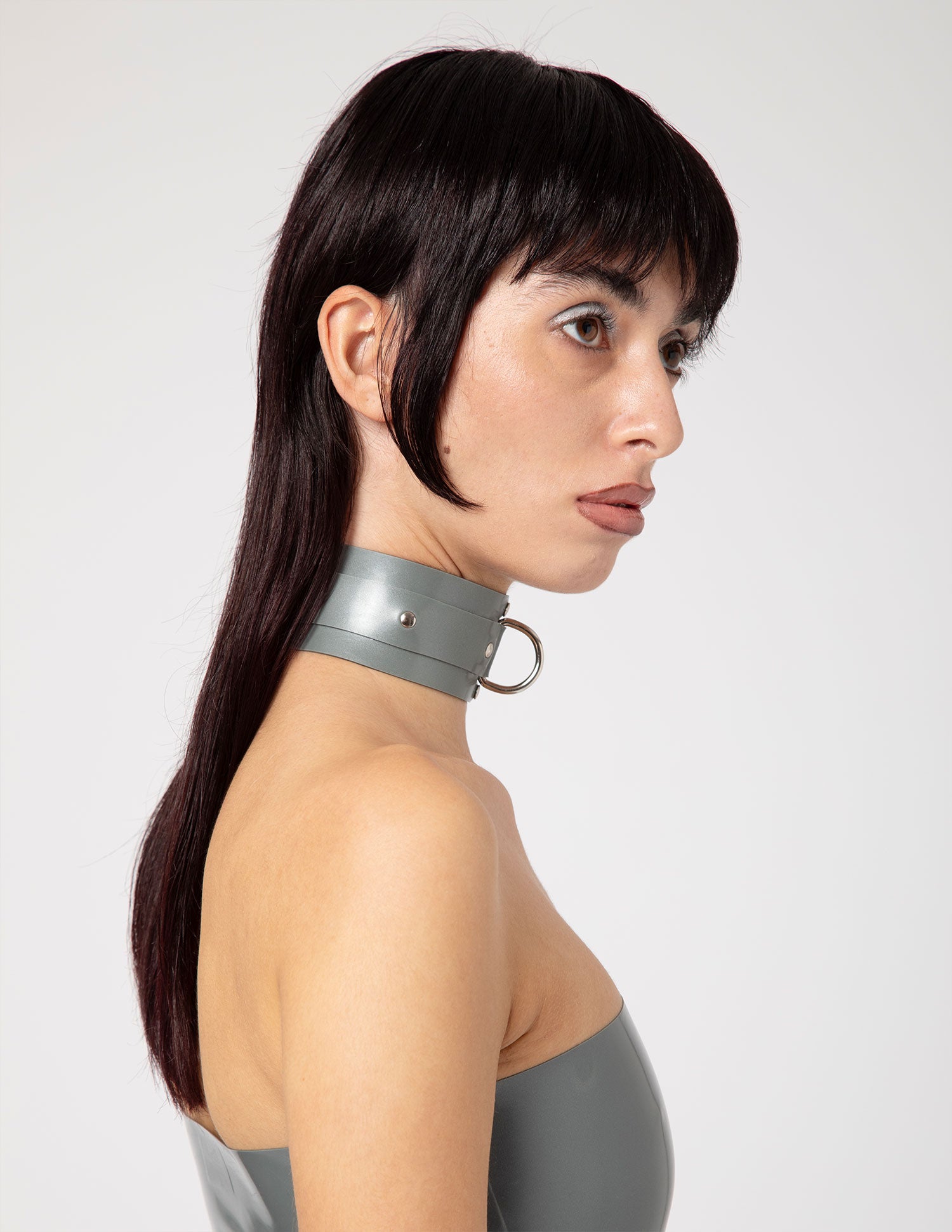 Bondage Choker finiture argentate