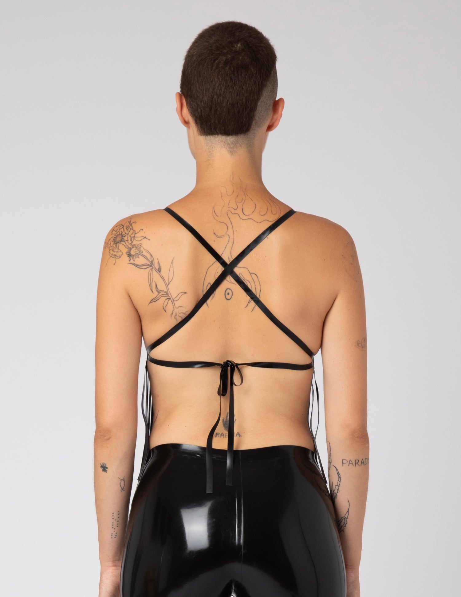 Bralette con Frange - Nero