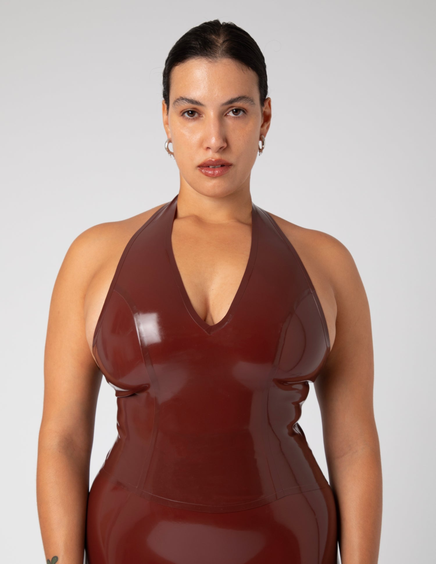 Halter Neck Top - Brown