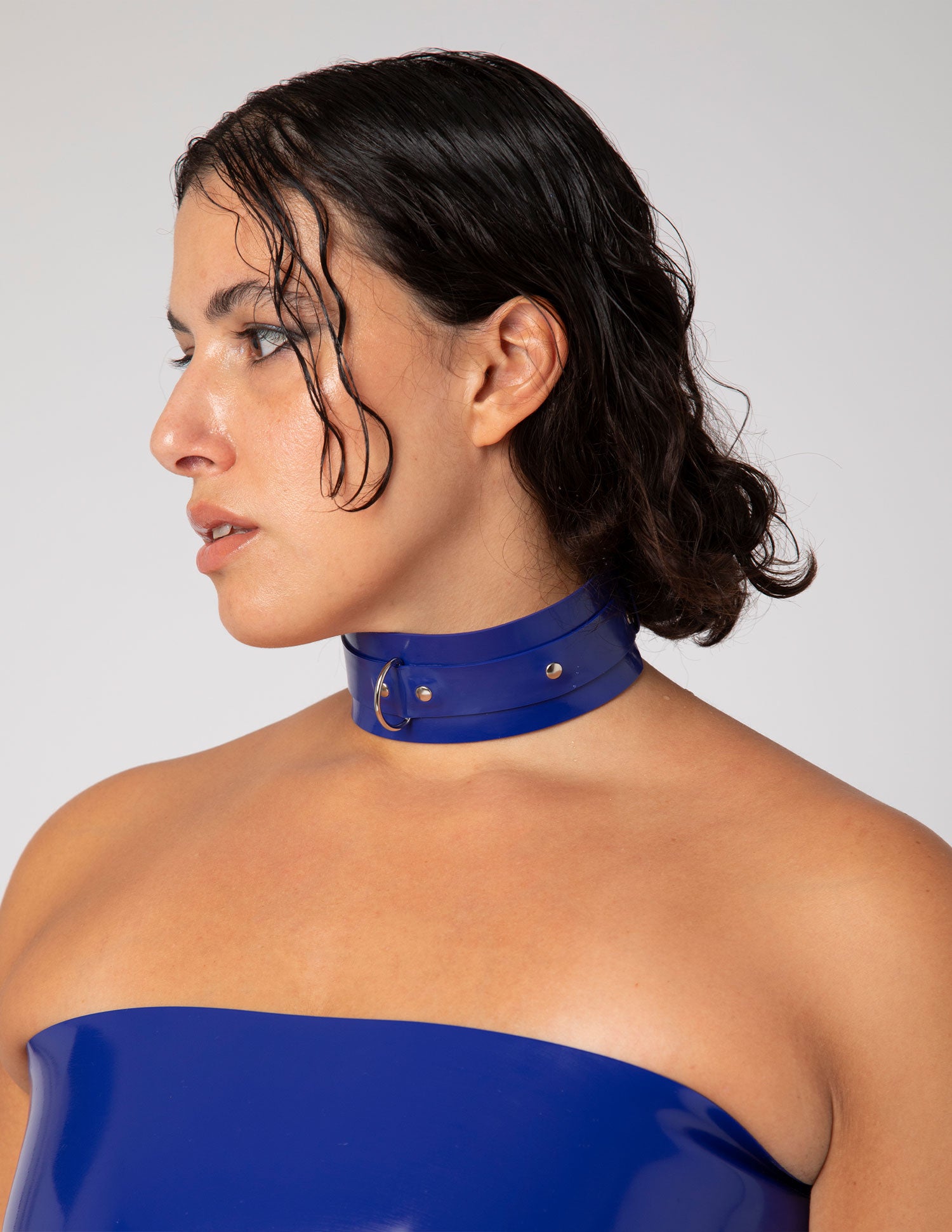 Bondage Choker finiture argentate