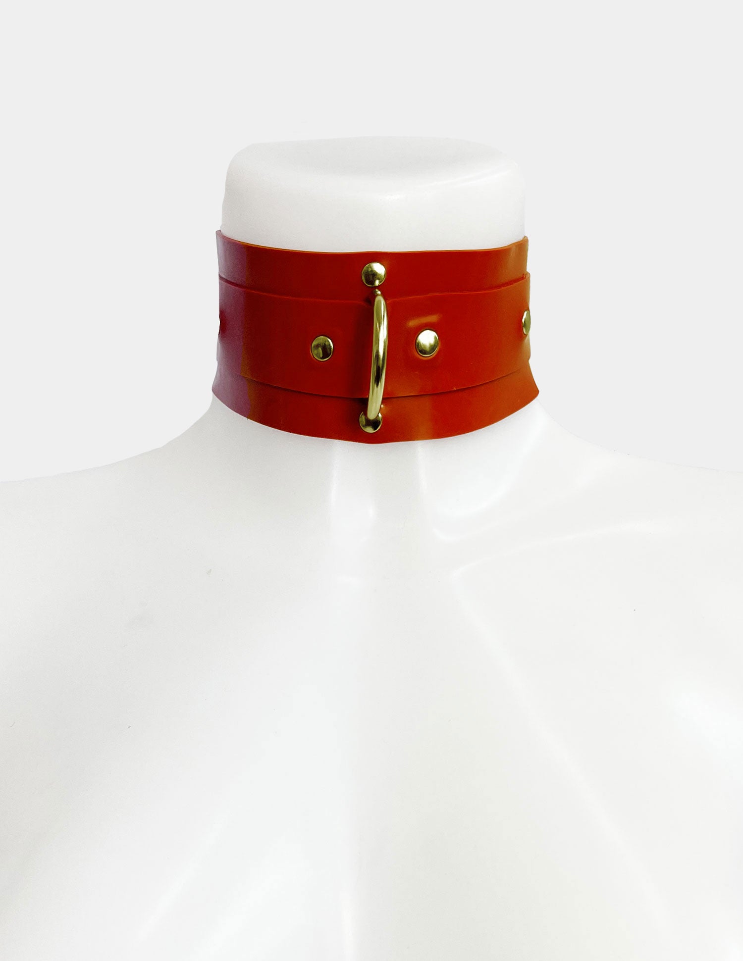 Choker Bondage - Rosso / Oro