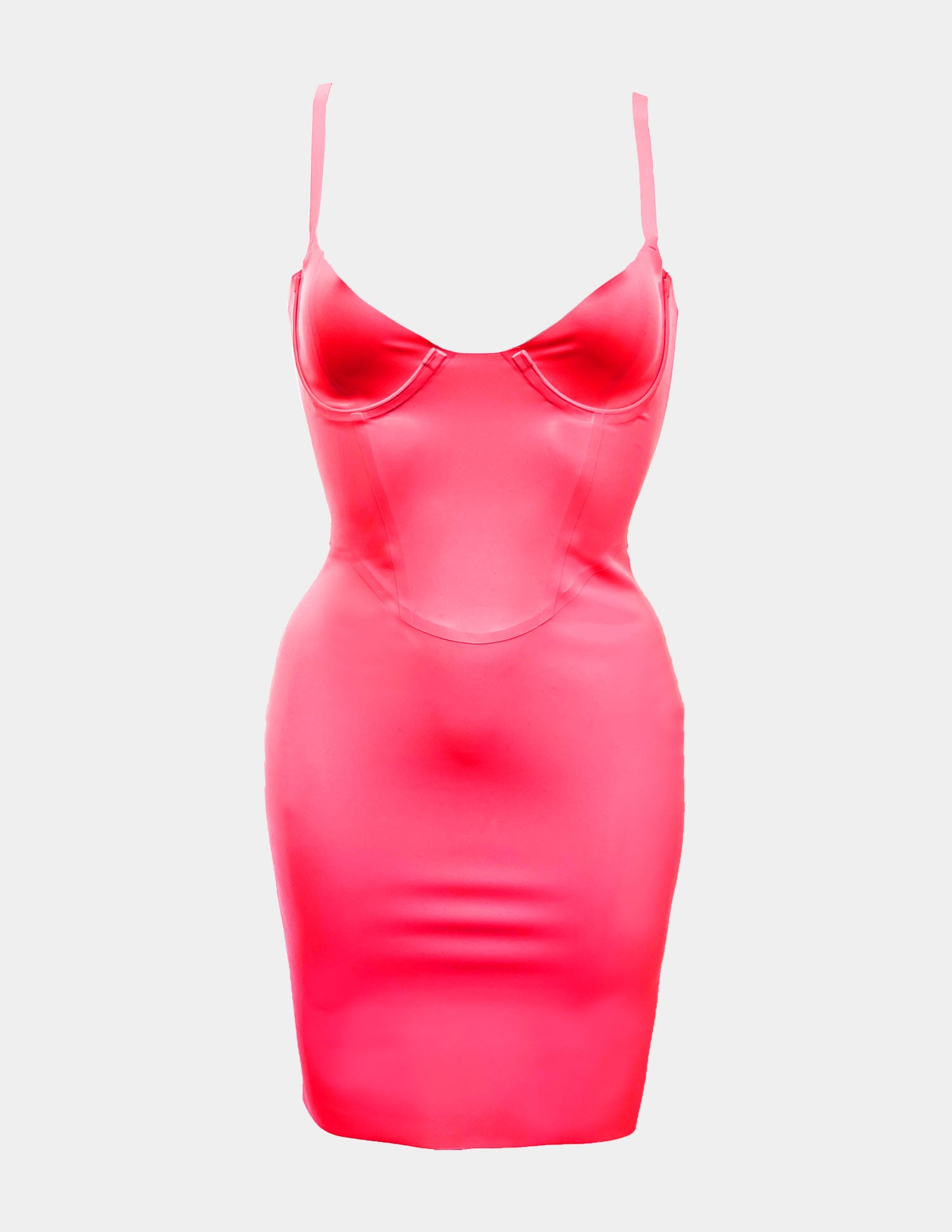 Abito Taglio Corsetto - Magenta Neon