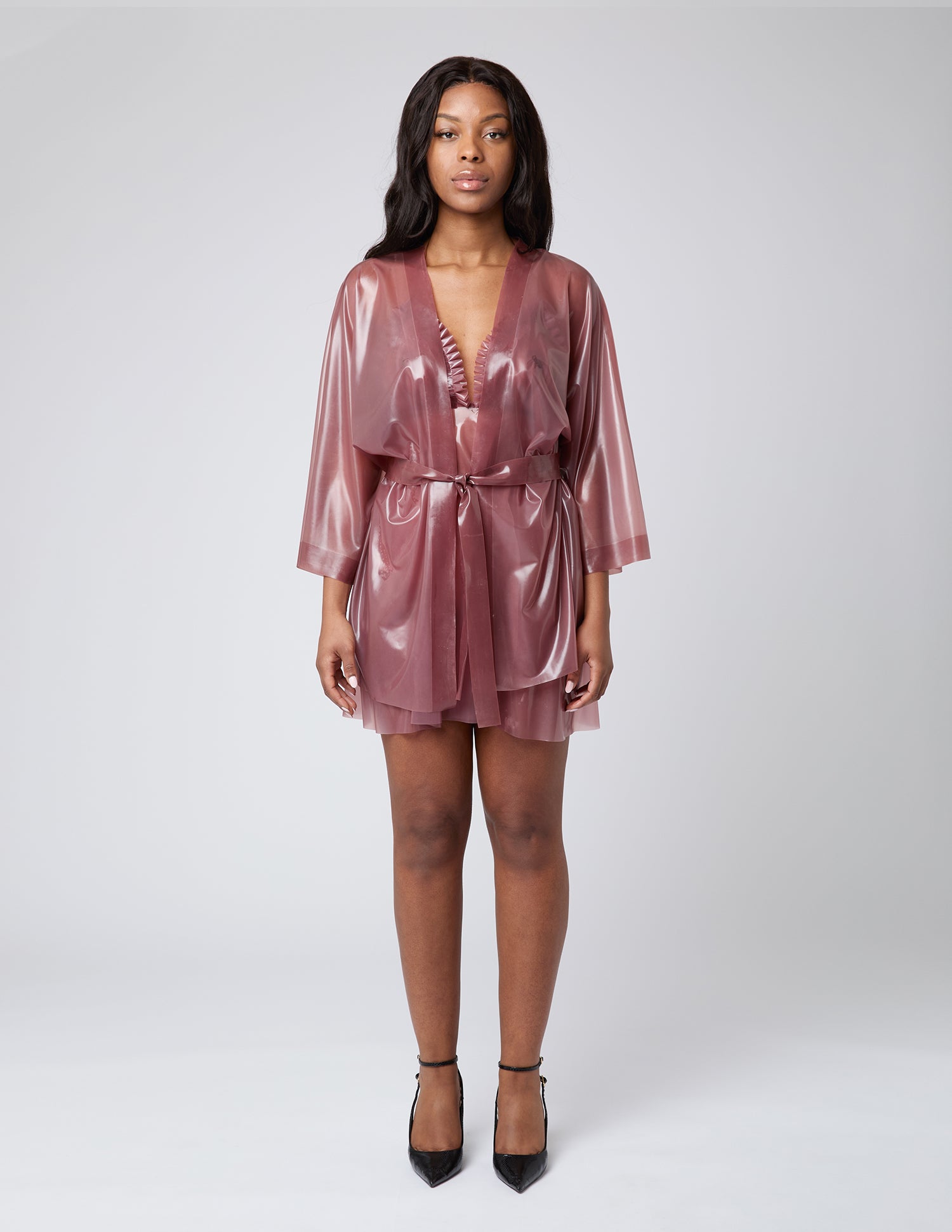 ANNA - Vestaglia Kimono trasparente