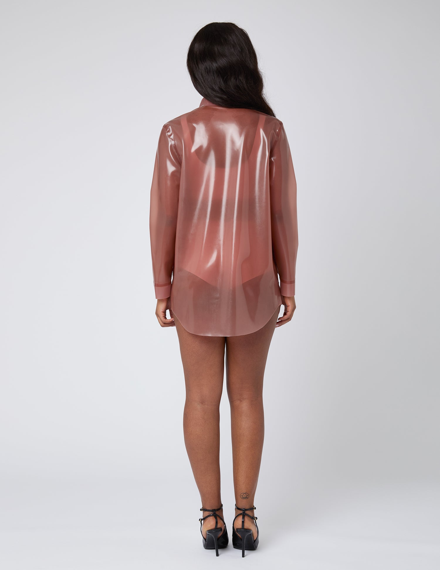 SILVIA - Camicia lunga trasparente