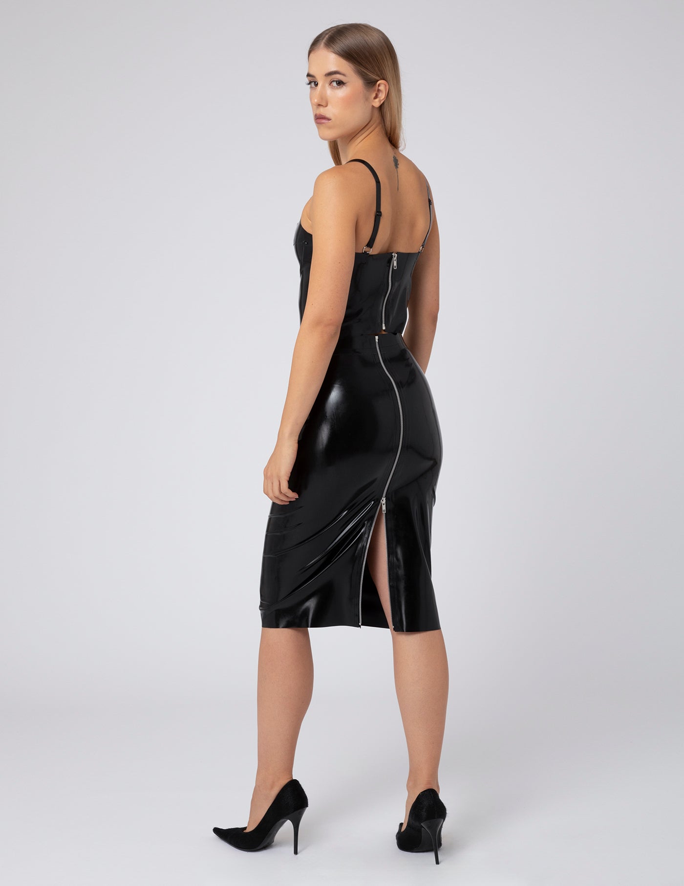 LINDA - Knee-length skirt with zipper